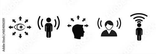 A collection of awareness icons. Symbols of conscious people in graphic design. Vector illustration.