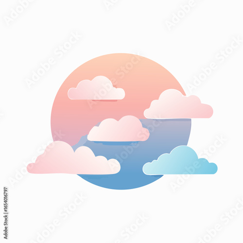 Peaceful Cloud State of Mind Illustration