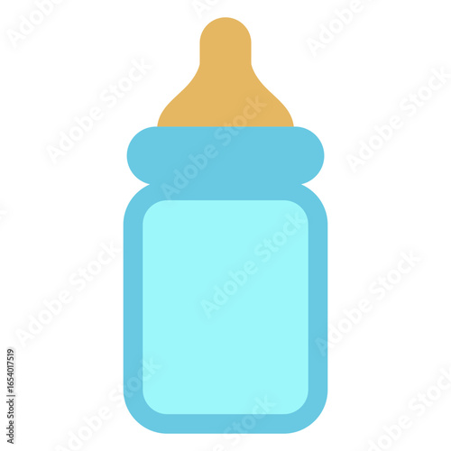 Icono biberón de color azul 