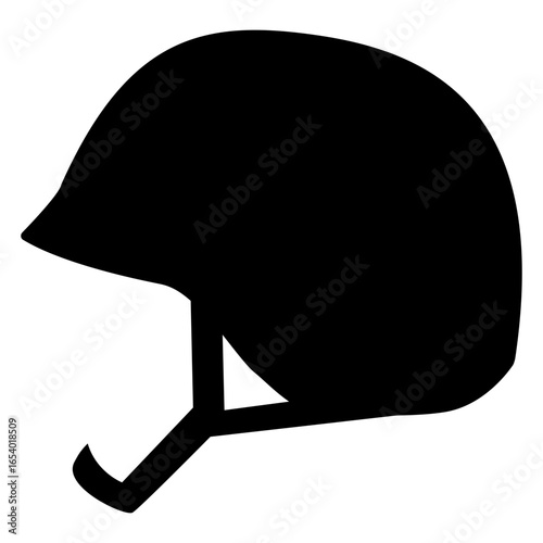 Icono silueta casco militar