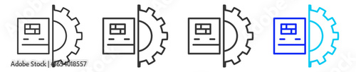 payment service icon set collection in creative outline style for business featuring multiple thickness variations suitable for fintech payment service provider integration open banking solutions