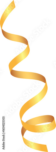 vector illustration of golden ribbon for design