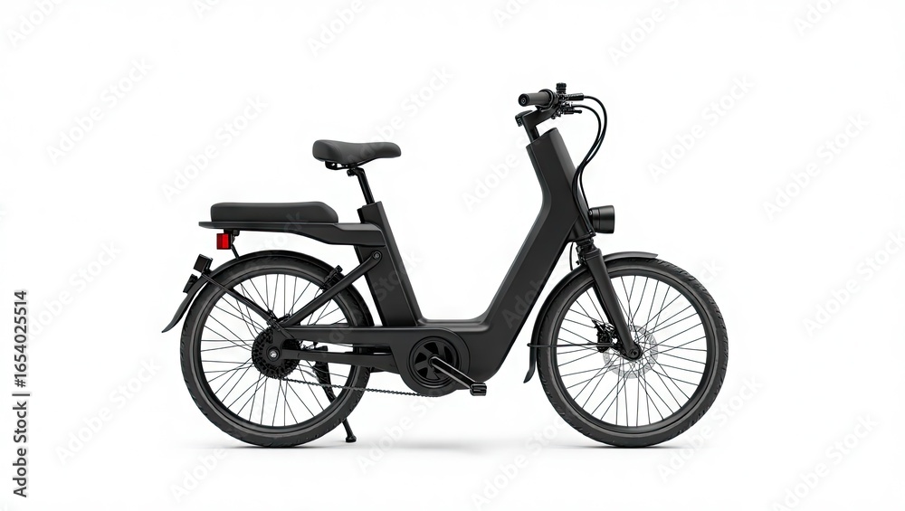 Naklejka premium Modern electric bicycle side view.