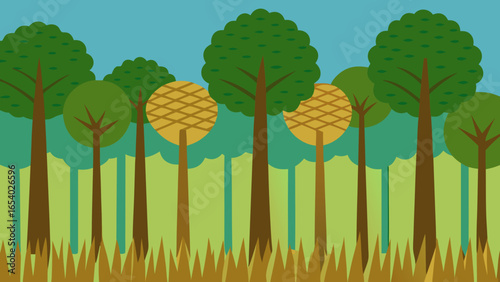 Witness a Forest Where Trees are Made of Woven Dried Grass Fibers
