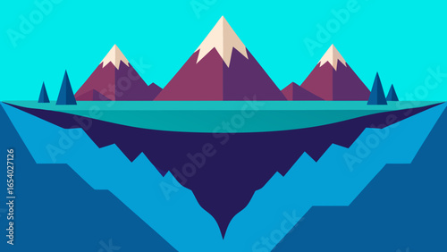 Discover a Landscape of Inverted Conical Mountains Creating Voids