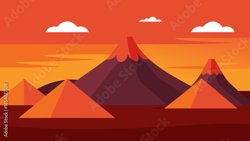 Explore a Landscape of Identical Conical Volcanoes All Dormant
