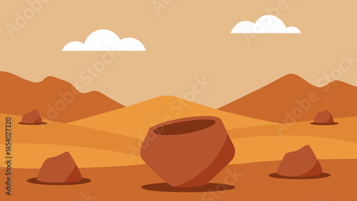 Explore a Landscape of Massive Simple Clay Pottery Shards