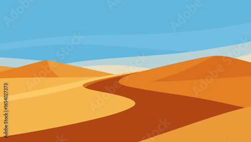 Discover a Landscape of Parallel Sand Dunes Perfectly Straight Lines