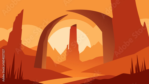 Witness a Landscape of Towering Skeletal Rock Arches Under a Sky