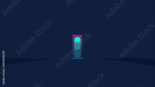 Discover a Glowing Doorway Standing Alone in the Middle of Nowhere