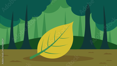 Discover an Impossibly Large Perfect Leaf Resting in a Landscape