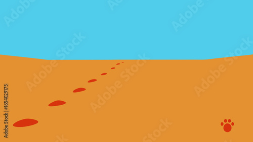 Discover a Vast Empty Plain with a Solitary Set of Footprints