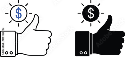 Money like icon vector illustration earning and financial success
