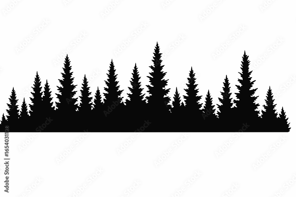 Obraz premium set of fir trees