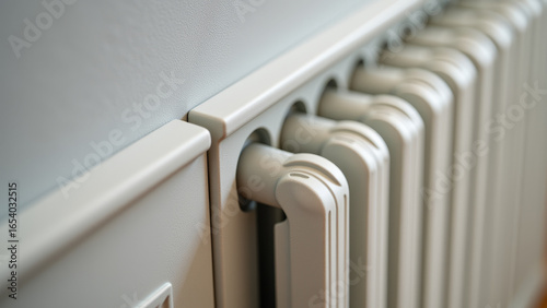 Wallpaper Mural White radiator against wall in school hallway showing clean lines and warmth Torontodigital.ca