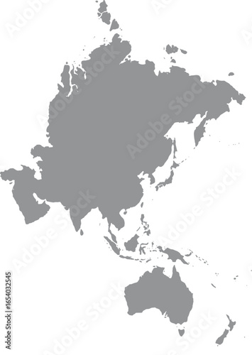 Gray landmasses of Asia and Australia are arranged geographically, isolated on a white background, presented in a simple, flat, illustrative style.