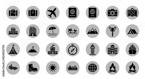 Travel and Tourism Icons A Comprehensive Set for Your Next Adventure