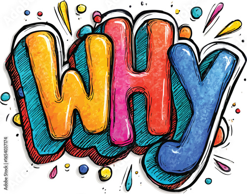 Colorful why typography, motivation