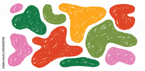  Irregular Shapes With Color Pencil Texture