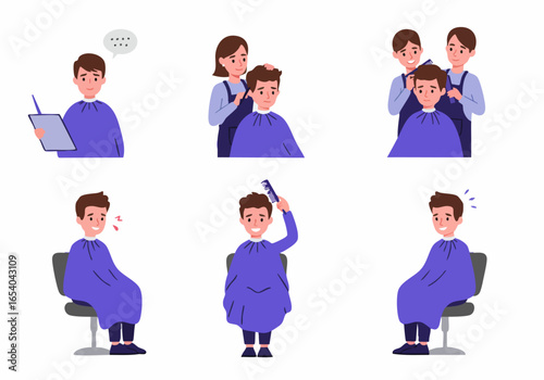 Haircut Process for a Man: Consultation, Styling, and Aftercare at a Barbershop or Salon