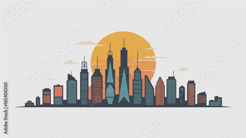 City skyline vector illustration