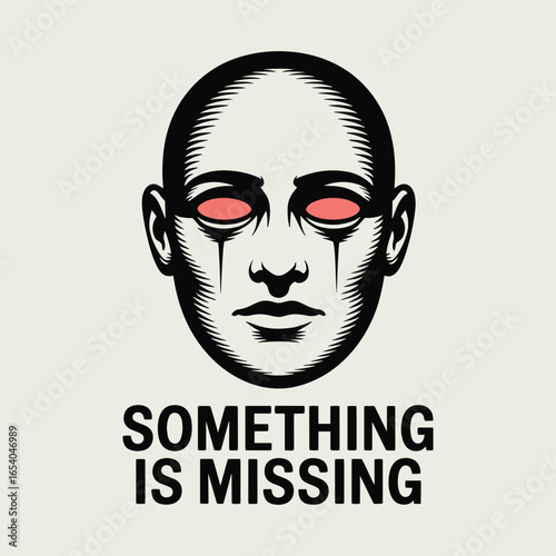 Something Is Missing Psychedelic Mind T Shirt Design