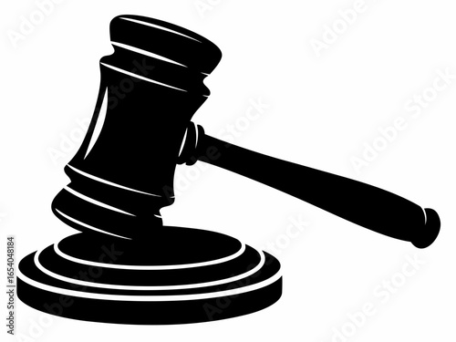 Judge Gavel Silhouette Vector