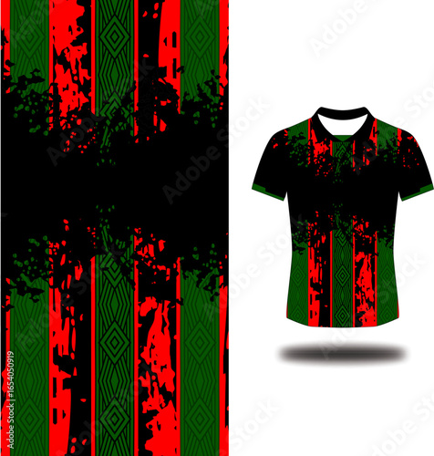 dark green with ethnic pattern design