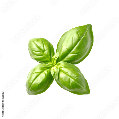 Fresh green basil leaves with vibrant color and natural texture