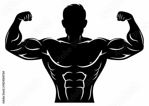muscular physique silhouette