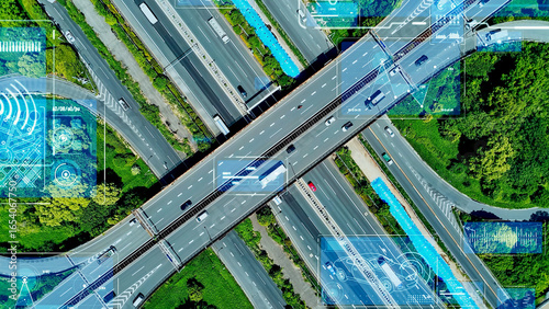 Foto Expressways and Digital Technology concept