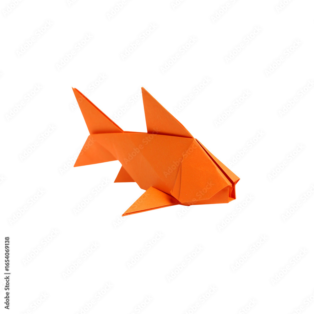 Obraz premium Origami paper animals isolated on white background