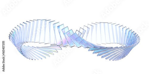 Fototapeta Naklejka Na Ścianę i Meble -  Abstract background design, futuristic glass shape, 3d render