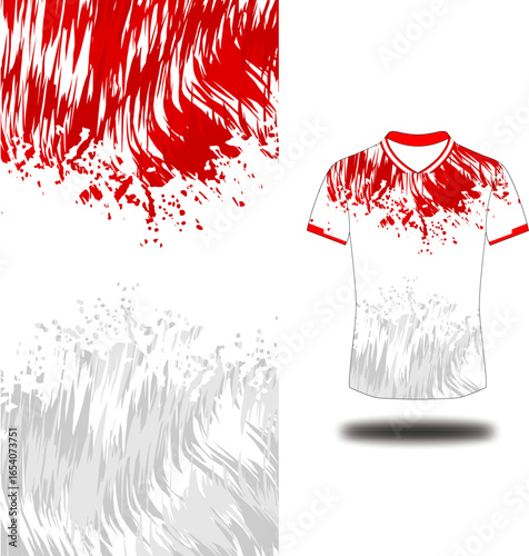 red white pattern shirt jersey design
