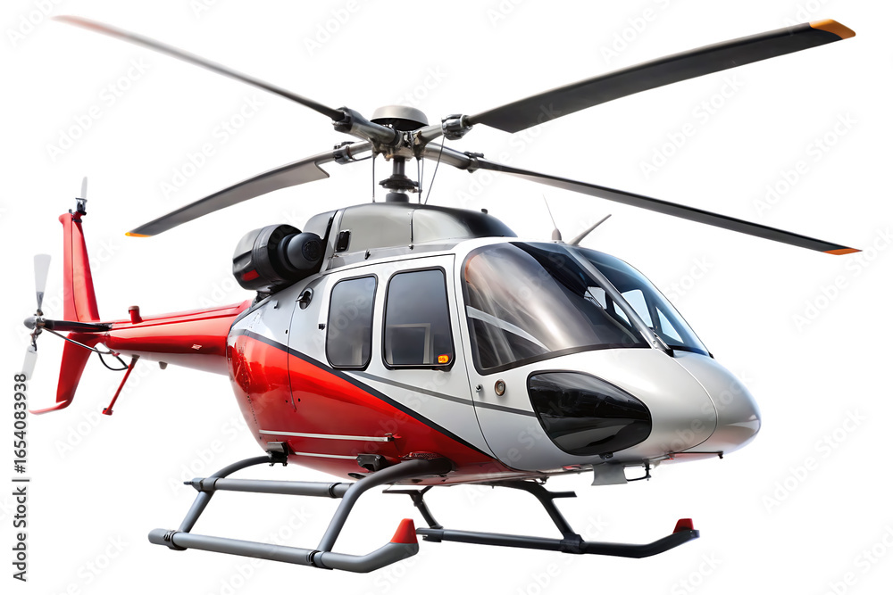 Fototapeta premium helicopter is shown in a isolated on white background ,PNG.AI Generated.