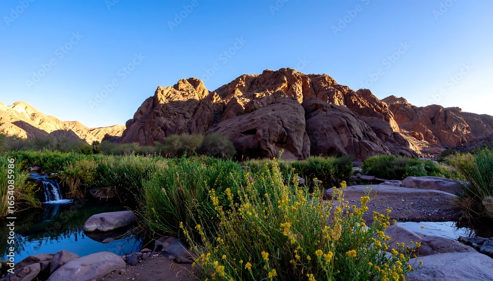 Obraz premium Rocky mountain river valley