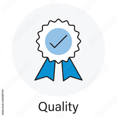 Quality Icon, Quality Assurance Guidelines, Quality Control Procedures, Quality Improvement Framework, Product Quality Standards, Quality Management Manual, vector