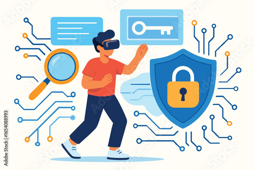 Cybersecurity in virtual reality data protection and access control