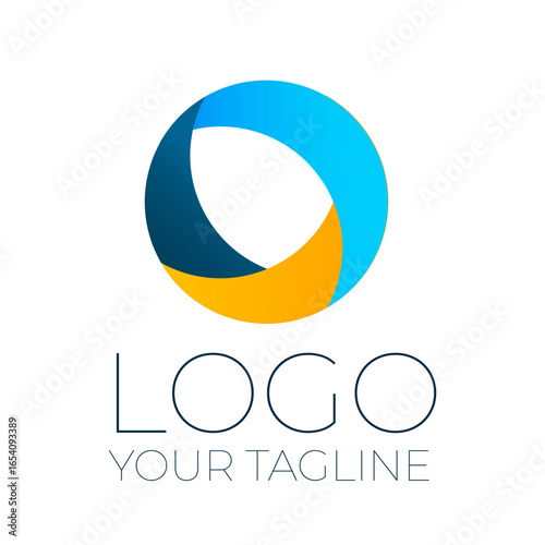 Dynamic Abstract Circular Logo Design Modern Branding Identity Concept for Diverse Businesses