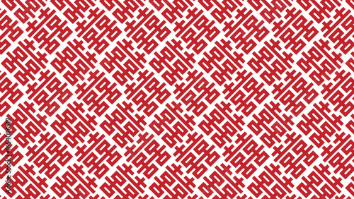 Hong Kong or Chinese Double Happiness Seamless Patterns arranged diagonally on a white background.