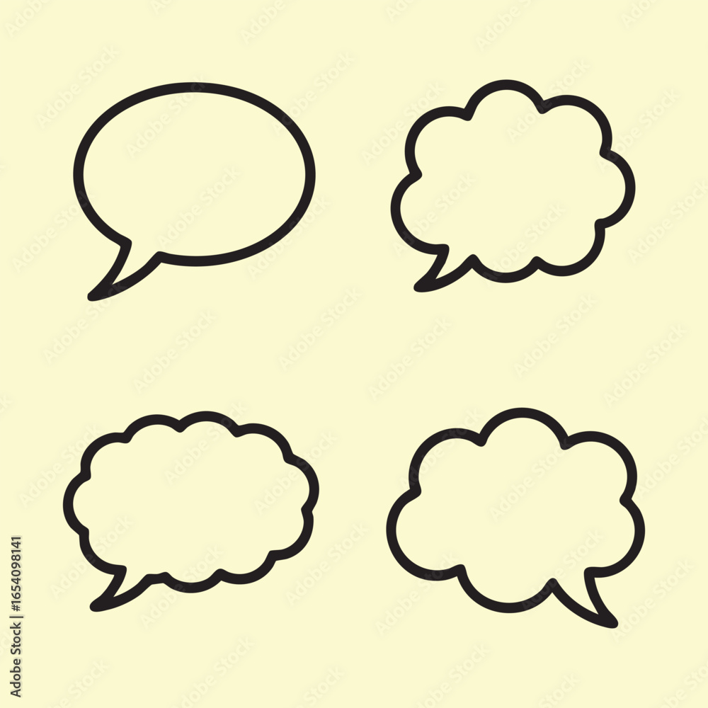 Dialog Cloud Icons Various dialog cloud icons, representing speech, communication, ideas, thoughts, and chat. Dialog Cloud Icons Various dialog cloud icons, representing speech, communication, ideas, thoughts, and chat.