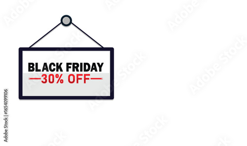 Black Friday Sale 30% Off Sign
