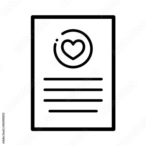 Medical policy, medical insurance - vector icon