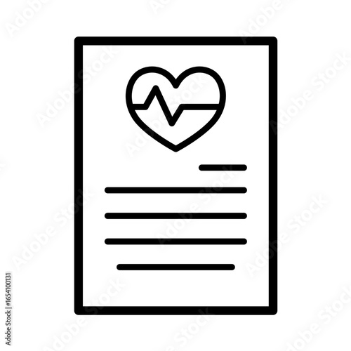 Medical policy, medical insurance - vector icon