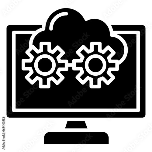 Cognitive Computing Glyph Icon