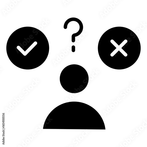 Decision Support Glyph Icon