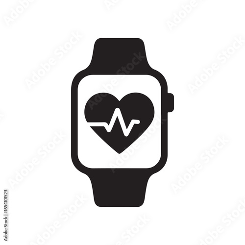 Smart watch with heart rate monitor for fitness and health tracking modern technology.