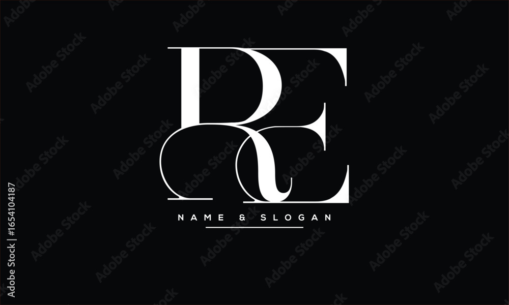 RE, ER, R, E Abstract Letters Logo Monogram RE, ER, R, E Abstract Letters Logo Monogram