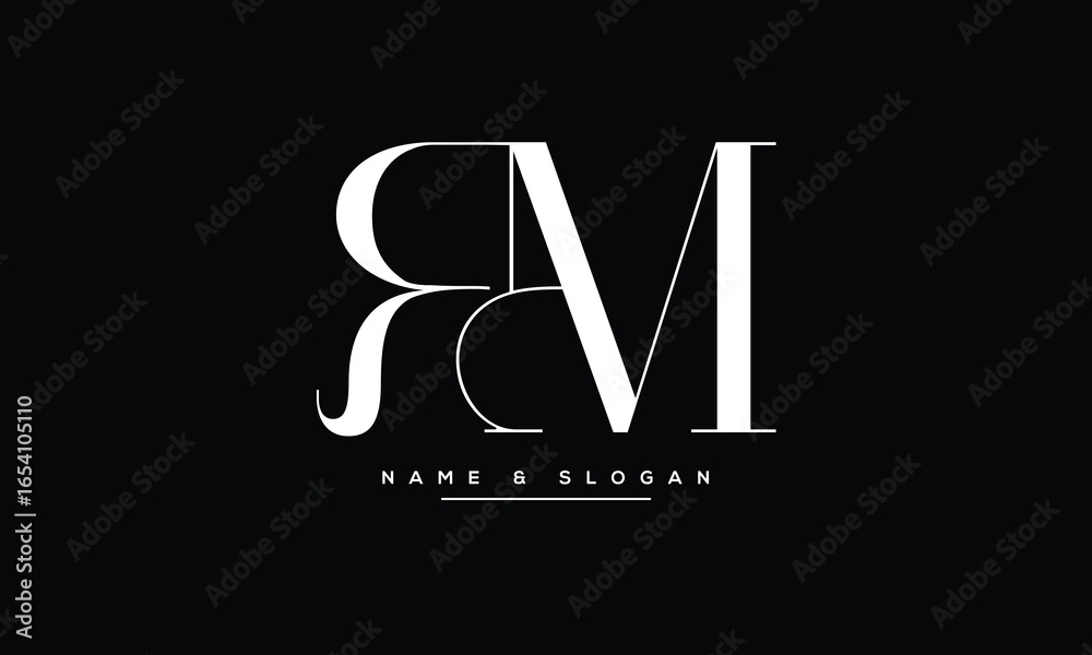 Fototapeta premium RM, MR, R, M Abstract Letters Logo Monogram