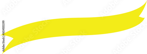 vector illustration of yellow ribbon for design